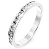 Silver Eternity Band With Channel Set Blue Luster Diamonds - Click Image to Close